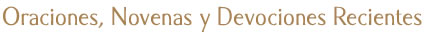Oraciones, Novenas y Devociones